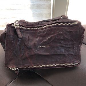 GIVENCHY pandora bag in burgundy